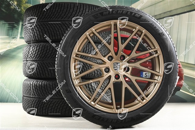 21-inch RS Spyder Design winter wheel set, rims 9,5J x 21 ET46 + 11,0J x 21 ET58 + NEW Michelin winter tyres 285/45 R21 + 305/40 R21, with TPMS, Neodyme