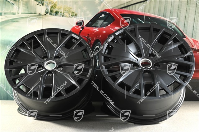 20-inch Turbo S Aero Design wheel rim set, 9J x 20 ET54 + 11J x 20 ET60, in anthracite grey