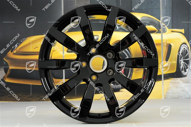 19" komplet felg Cayenne S, 8,5J x 19 ET47 + 9,5J x 19 ET54, czarny wysoki połysk