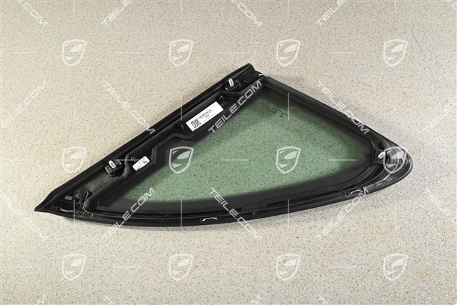 Seitenscheibe mit Zierleiste, Aluminium-Paket Chrom-look, L