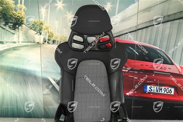 Bucket seat GT3RS / GT2RS, Carbon, leather, black, L