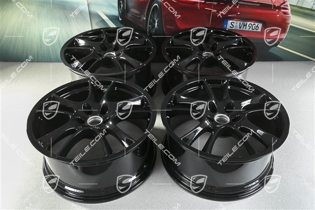21-inch Cayenne Sport / GTS wheel set, 10Jx21 ET50 + 10Jx21 ET50, in black