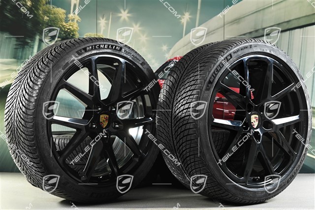 21-inch Panamera SportDesign Winter wheel set, wheel rims 9,5J x 21 ET71 + 10,5J x 21 ET71 + NEW Michelin Pilot Alpin 5 winter tyres 275/35 R21 + 315/30 R21, black high gloss