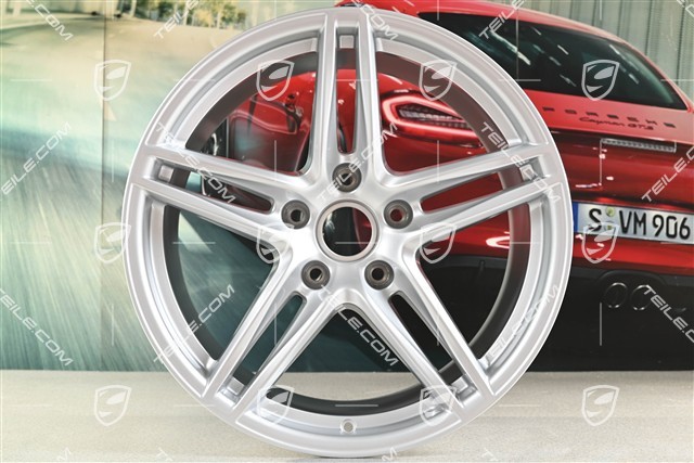19" disc wheel rim set Carrera VI, 8,5J x 19 ET50 + 11J x 19 ET56, Brilliantsilver