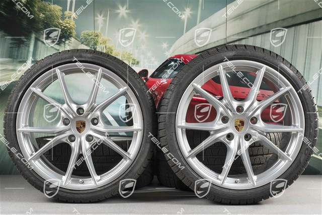 20" Winterräder Satz Carrera S (IV), Felgen 8,5J x 20 ET49 + 11J x 20 ET78 + Pirelli Sottozero II Winterreifen 245/35 R20 + 295/30 R20