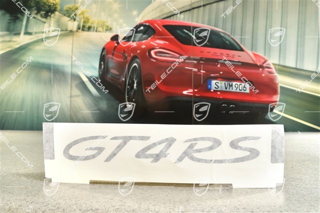 Schriftzug Aufkleber GT4 RS, schwarzmatt, L=R