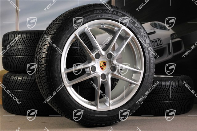 19" Panamera TURBO II koła zimowe, komplet, felgi 9J x 19 ET 60 + 10J x 19 ET61 + opony Michelin Pilot Alpin 4, 255/45 R19+285/40 R19, czujniki RDK