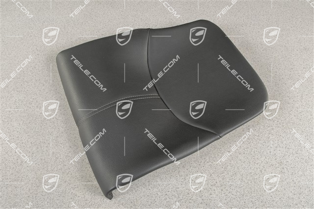 Back seat lower / cushion, Cabrio, Leatherette, Black, R