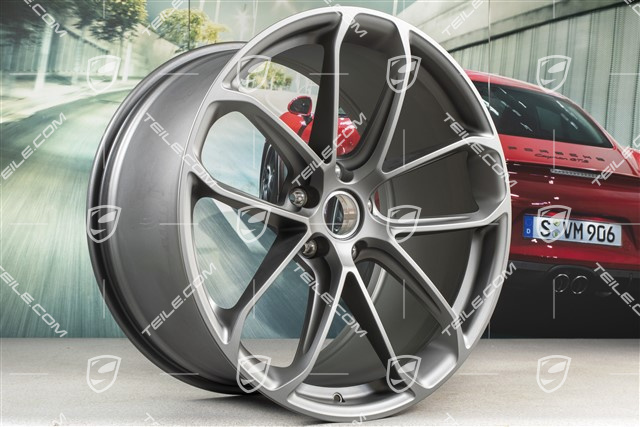 22" Felgensatz GT, 10J x 22 ET48 + 11,5J x 22 ET52, Platinum-Seidenmatt