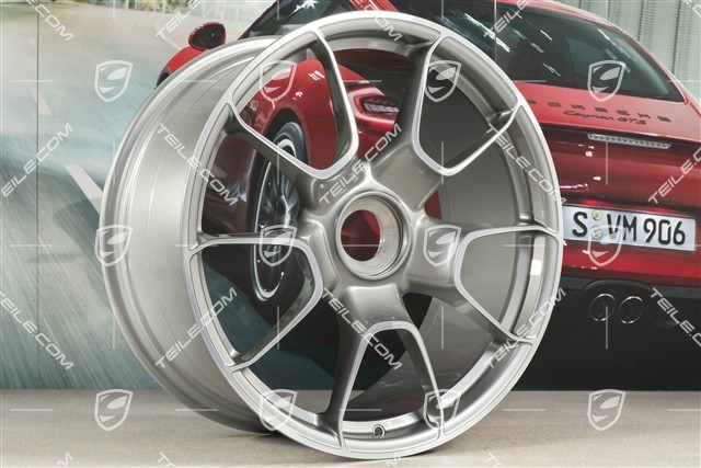 20"+21" komplet felg Turbo S Exclusive Design, 9,5J x 20 ET44 + 12J x 21 ET70, platynowy srebrny