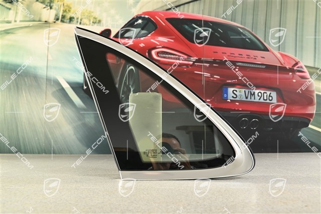 Seitenscheibe mit Zierleiste, Aluminium-Paket Chrom-look, L