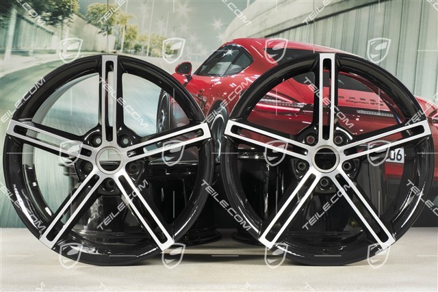 21" Felgensatz Mission E Design, 9,5J x 21 ET60 + 11,5J x 21 ET66, schwarz hochglanz