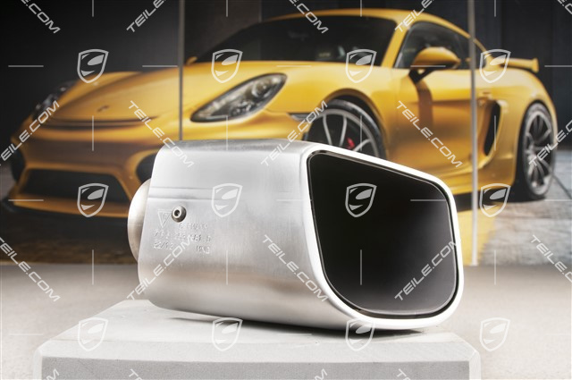 Sportowa końcówka układu wydechowego z polerowanej stali nierdzewnej, wewnętrzna, Opcja 4-ry końcówki, L