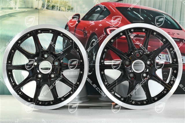 18-inch GT3 SportDesign wheel set, 7,5J x 18 ET50 + 10J x 18 ET65, black