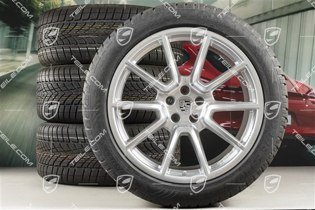 20" "Macan SportDesign" koła zimowe, komplet, felgi 9J x 20 ET26 + 10J x 20 ET19, NOWE opony zimowe Dunlop SP Winter Sport 4D 265/45 R20 + 295/40 R20, z czujnikami ciśnienia RDK