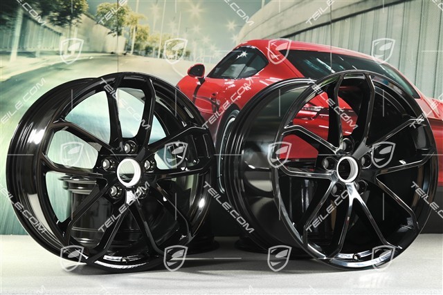20-inch wheel rim set SPYDER, 8,5J x 20 ET57 + 10,5J x 20 ET47, black high gloss
