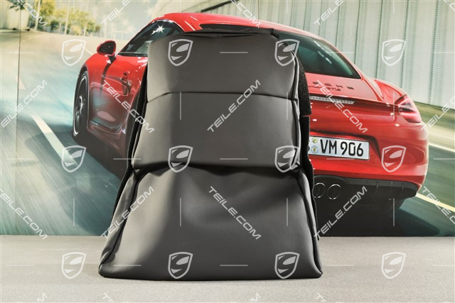 Sitzkissenbezug, Sportschalensitz, Leder, Schwarz