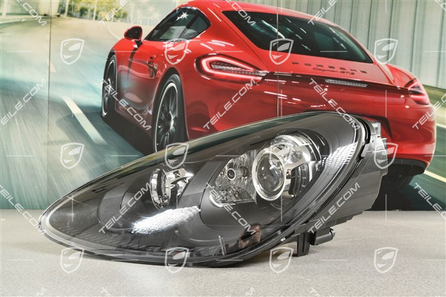 Xenon headlight, without control unit and D1S xenon bulb, with curve light, ECE, daytime running light, black, L