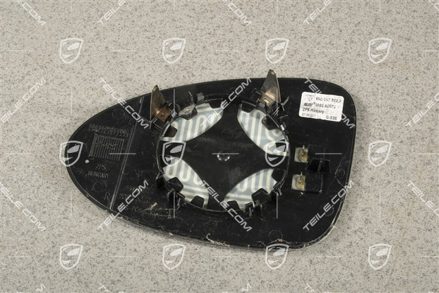 Szkło lusterka drzwi, asferyczne, ściemniane, podgrzewane, R