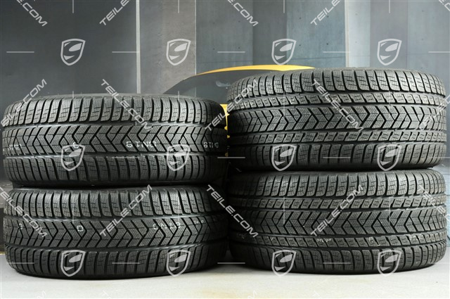 21" Koła zimowe, komplet "SportDesign", felgi 9,5 J x 21 ET71 + 10,5 J x 21 ET71 + NOWE opony zimowe Pirelli Sottozero III 275/35 R21 + 315/30 R21, Platinum półmat satyna