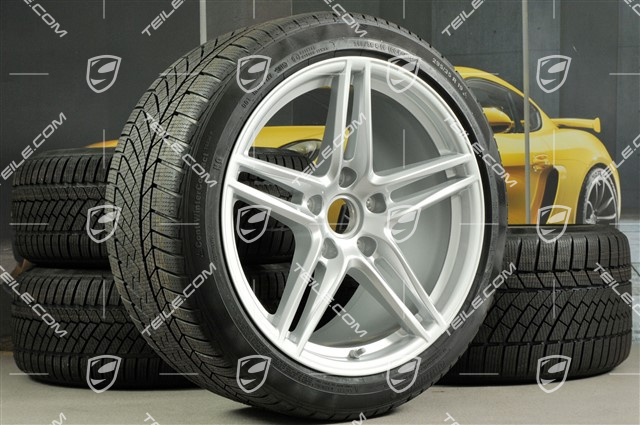 19" Winterräder Satz Carrera, Felgen 8,5J x 19 ET50 + 11J x 19 ET56 + Continental WinterContact TS 830P Winterreifen 235/40 R19 + 295/35 R19, nicht für Fahrzeuge mit PCCB + nicht für Fahrzeuge mit Hinterachslenkung