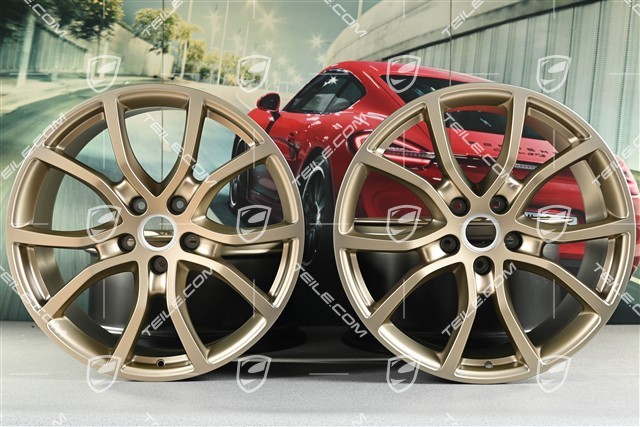 21" Komplet felg Cayenne Exclusive Design, 11J x 21 ET58 + 9,5J x 21 ET46, neodyme