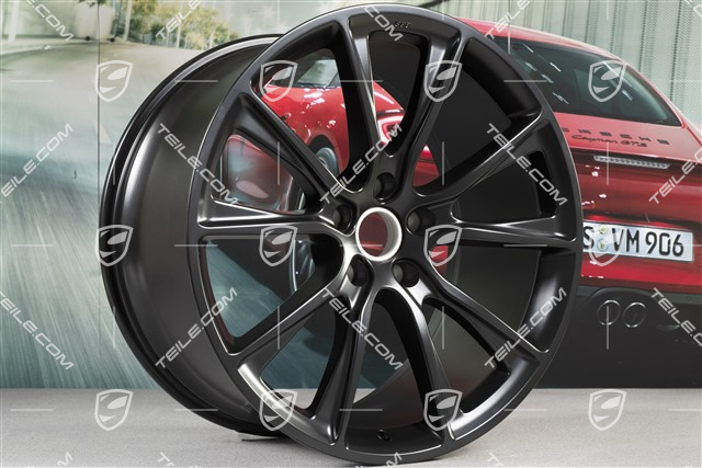 22-inch wheel rim set, BBS, 10J x 22 ET48 + 11,5J x 22 ET61, in blacksatin-mat