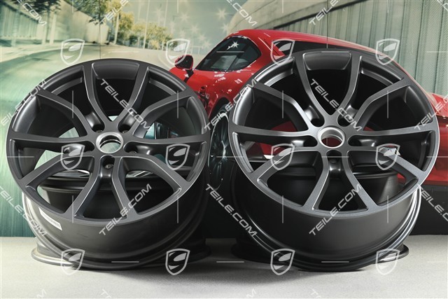 21" Felgensatz Cayenne Exclusive Design, 11J x 21 ET49 + 9,5J x 21 ET46, für den Cayenne Coupé, vesuvgrau