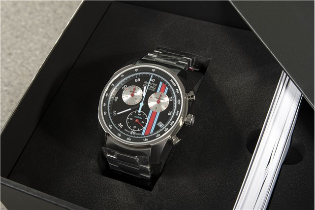 MARTINI RACING, Chronograph, silber, silber, schwarz