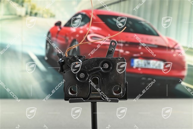 Der untere Teil des Verschlusses der Heckklappe, abgeschnittener Stecker