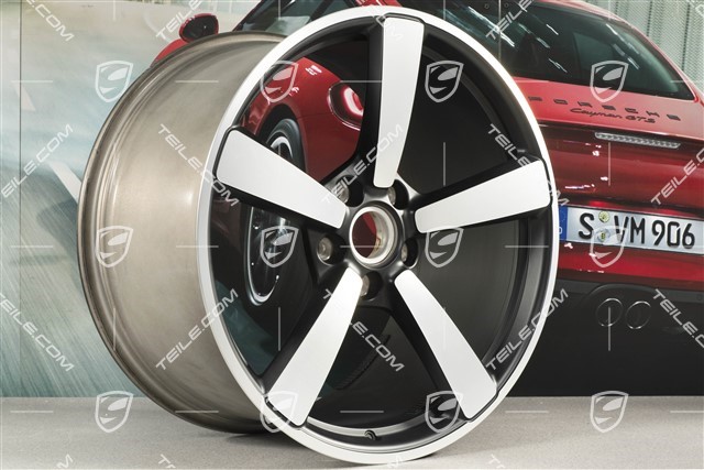 21" Carrera Exclusive Felge, 11,5J x 21 ET67, Schwarz Seidenmatt.