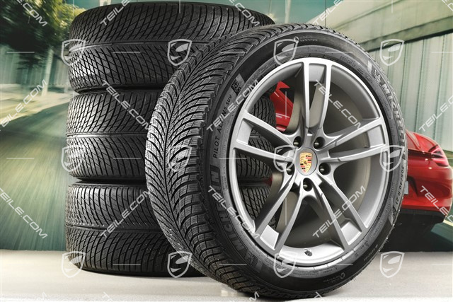 21-inch Cayenne COUPÉ Turbo II Design Spyder winter wheel set, rims 9,5J x 21 ET46 + 11,0J x 21 ET49 + Michelin winter tyres275/40 R21 + 305/35 R21, with TPMS, Vesuvgrau