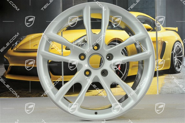 19" Boxster S III Felgensatz, 8J x 19 x ET 57 + 9,5J x 19 x ET 45, Felgenstern in Weiß