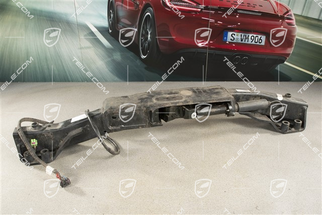 Trailer coupling electrically adjustable with wiring harness / electric loom