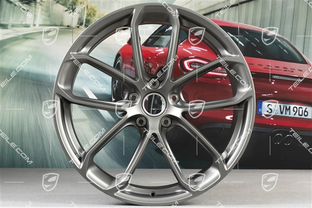 22" Felgensatz GT, 10J x 22 ET48 + 11,5J x 22 ET52, Platinum-Seidenmatt