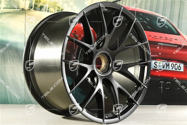 GT2RS / GT3RS Felga, Magnesium, centralnie mocowana, 12,5J x 21 ET48, czarny satynowy półmat