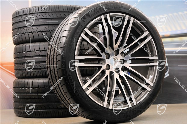 21" Turbo III koła letnie komplet, felgi 9J x 21 ET26 + 10J x 21 ET19, opony letnie Michelin 265/40 R 21 + 295/35 R 21, z czujnikami ciśnienia