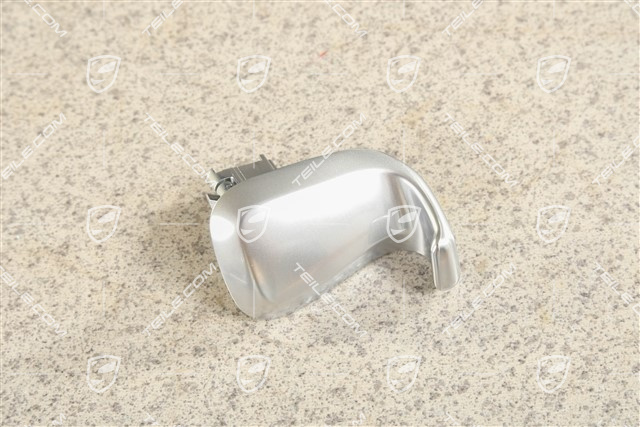 Seat tilting handle / control button, Galvano silver, R