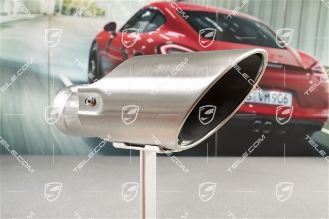 Endrohr auspuffanlage, schwarz, außen, GTS, L