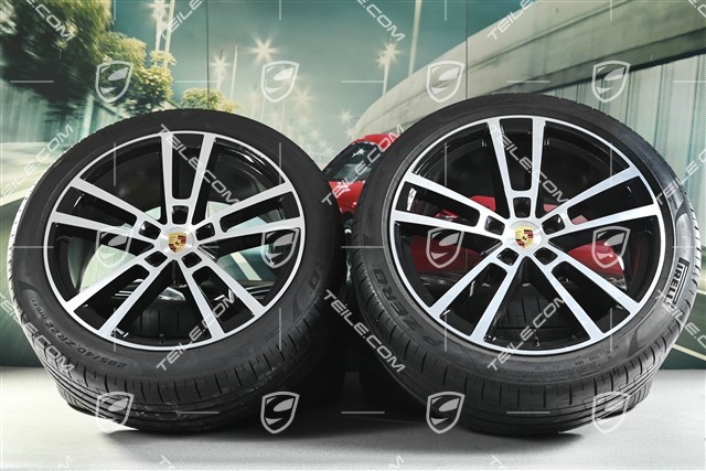 22" Sport Design Sommerräder, Felgen 10J x 22 ET48 +11,5J x 22 ET61 + Pirelli Sommerreifen 285/40 R22 + 315/35 R22, DOT/Bj. 2024, Laufleistung ca. 30 Km