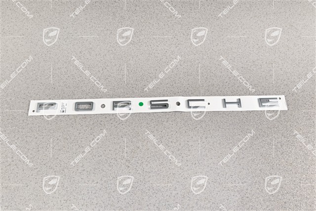 Napis / emblemat "PORSCHE" srebrny