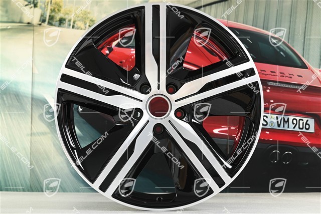 22-inch wheel rim Macan Exclusive Design, 11J x 22 ET47, black high gloss, right