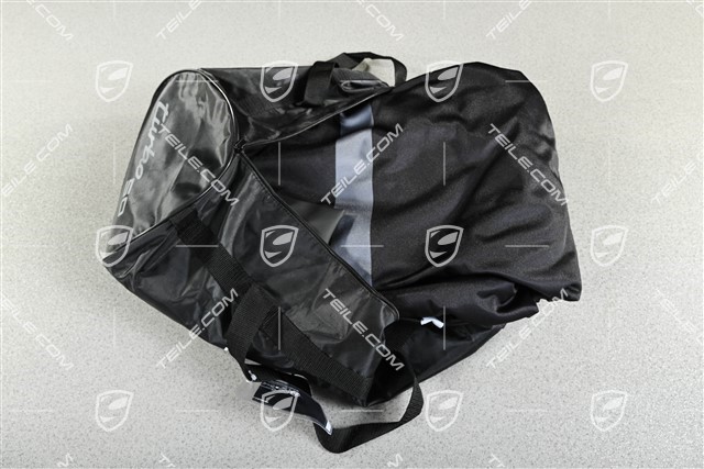 Abdeckhülle / Car Cover, für Innen, Turbo / Turbo S, Jubiläumversion „50 Jahre Turbo“ , in Schwarz, mit Porsche Wappen, "Turbo 50" Schriftzug und Startnummer "74"