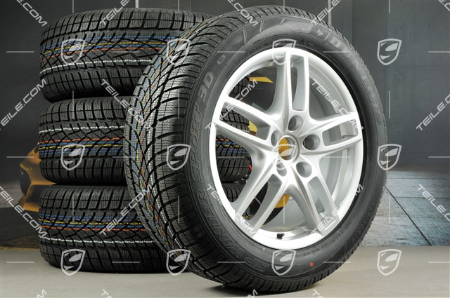 19" Koła zimowe Cayenne Turbo, felgi 8,5 J x 19 ET 59 + NOWE opony zimowe Dunlop 265/50 R 19 110V XL M+S, z czujnikami ciśnienia RDK