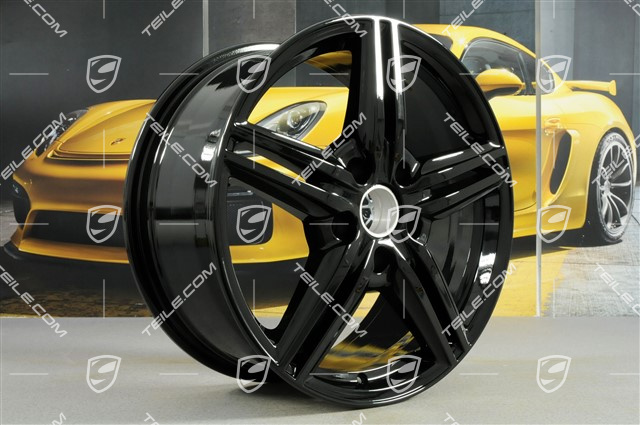 19-inch Cayenne Design II wheel set, 4x wheel 8,5J x 19 ET59, black high gloss