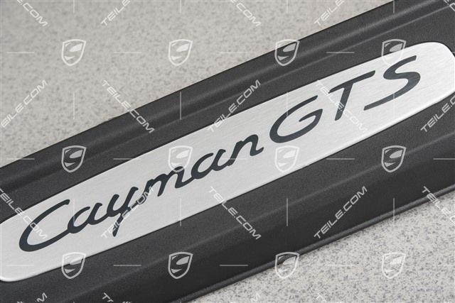Blenden/Einstiegleisten, ohne Beleuchtung, Edelstahl, "Cayman GTS", Satz, L+R