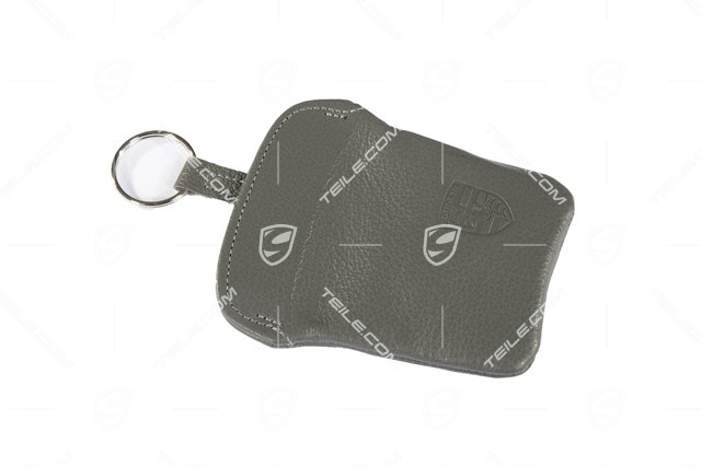 Schlüsseltasche aus Leder, Classicgrau, Porsche 911 70er bis 90er Jahre