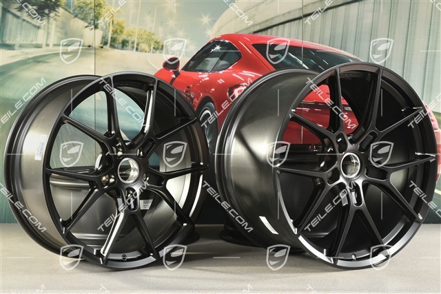 20+21-inch Carrera lightweight wheel rim set, 8,5J x 20 ET50 + 11,5J x 21 ET67, black satin matt