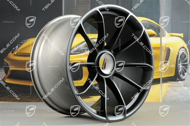 21" Felge GT3RS, mit GTSRS Schriftzug, 12,5J x 21 ET48, Schwarz-Matt