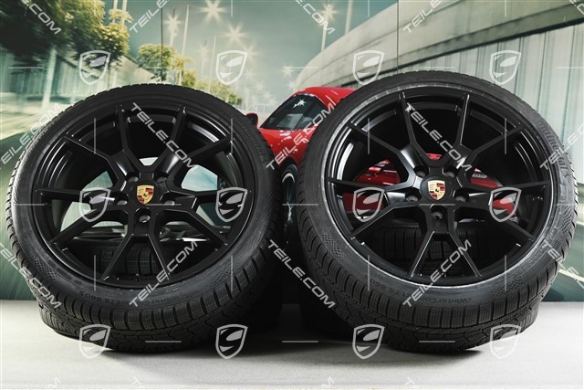 21" RS Spyder Design winter wheel set, rims 9,5J x 21 ET60 + 11,5J x 21 ET66 + Continental Winter Contact TS860 S winter  tyres 265/35 R21 + 305/30 R21, black satin matt